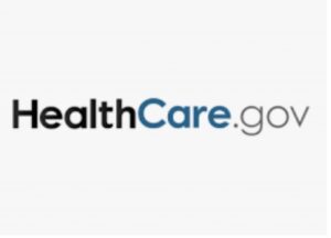 A white background with the words " healthcare. Gov."
