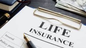 A life insurance policy sitting on top of a table.